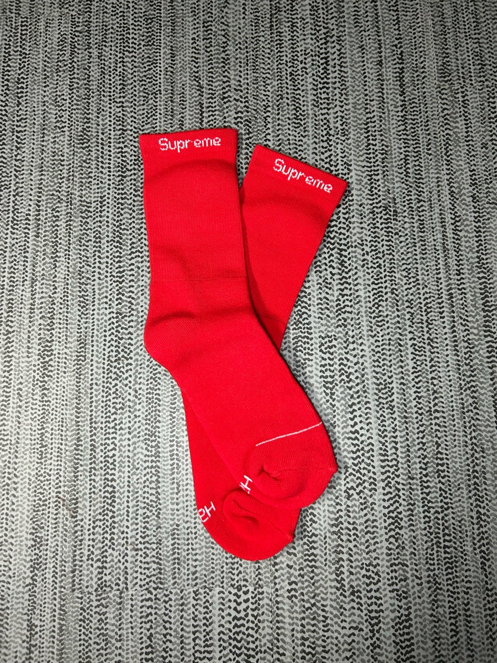 Supreme Red Crew Socks